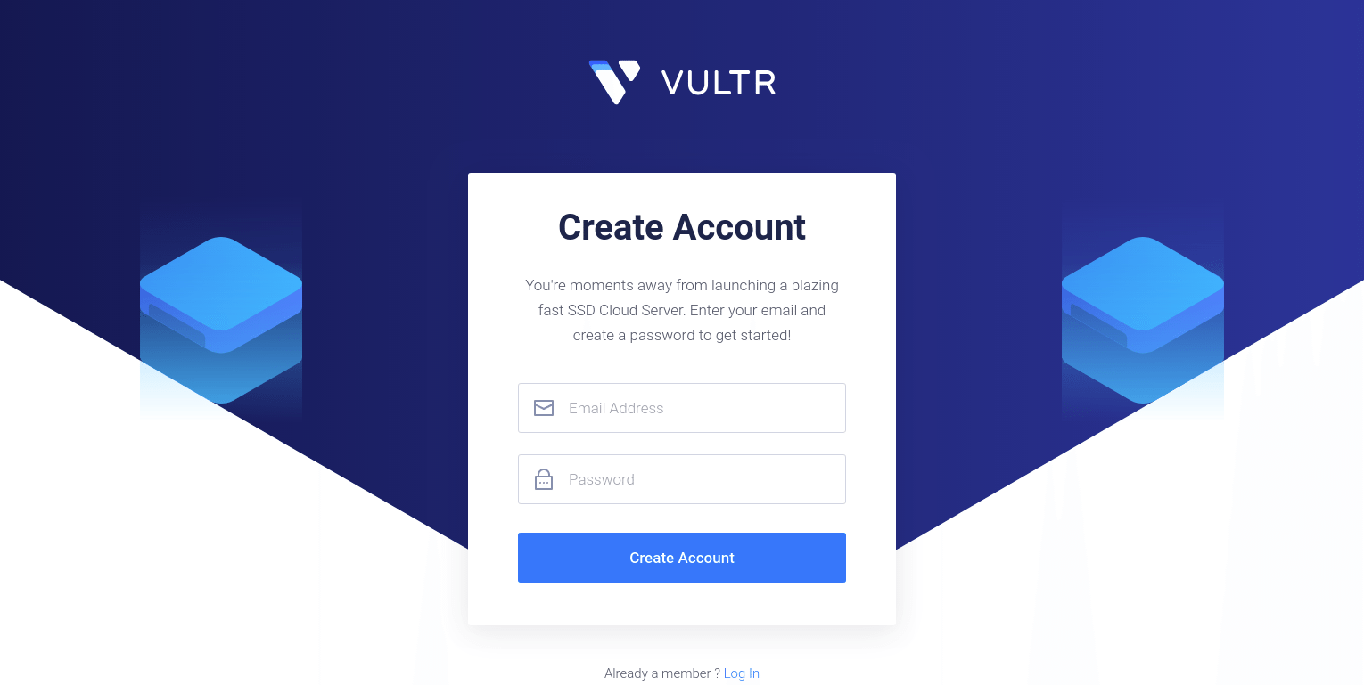 Vultr Signup Page