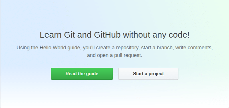 GitHub start a project landing page.